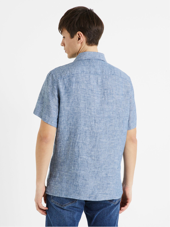 Celio Kék férfi vászon ing Celio Damralin