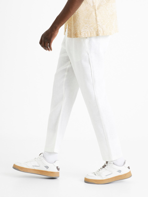 Celio Fehér férfi vászonnadrág Celio Dolinus