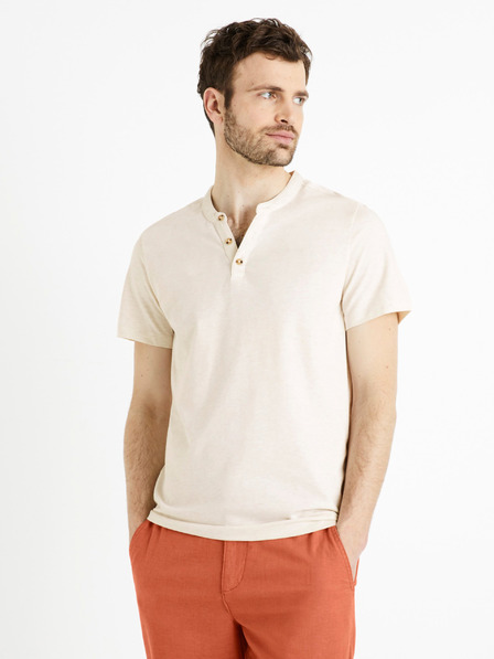 Celio Celio Cegeti krémszínű férfi basic ing Celio Cegeti