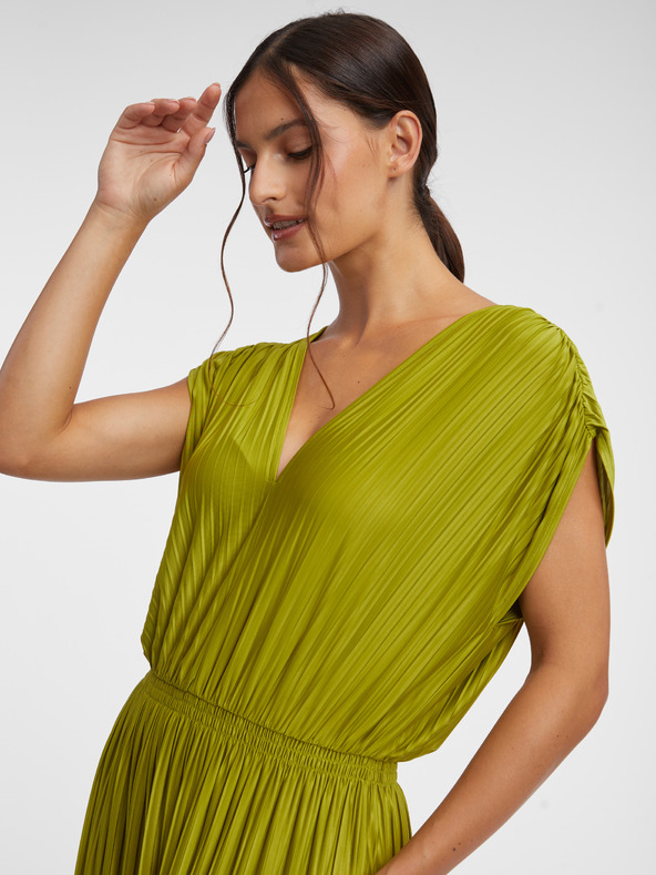 Orsay ORSAY zöld női pliszírozott maxiszoknya