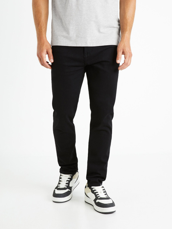 Celio Fekete férfi slim fit farmer Celio Foslim
