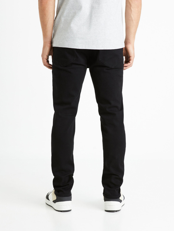 Celio Fekete férfi slim fit farmer Celio Foslim