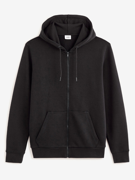 Celio Fekete férfi basic kapucnis pulóver Celio Fethree