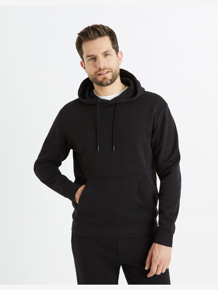 Celio Fekete férfi kapucnis pulóver Celio Fesix