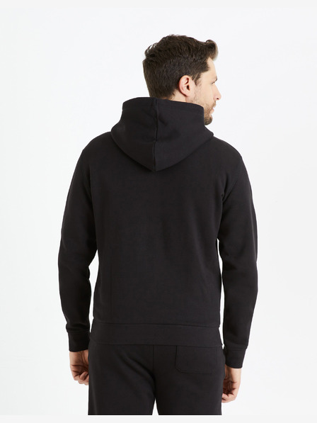 Celio Fekete férfi kapucnis pulóver Celio Fesix