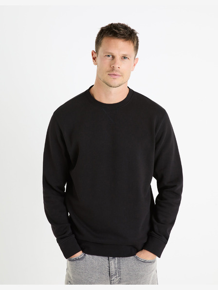 Celio Fekete férfi kapucnis pulóver Celio Feseven