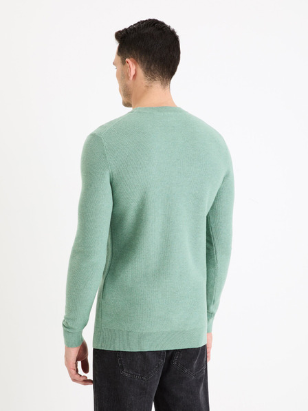 Celio Zöld férfi basic pulóver Celio Bepic