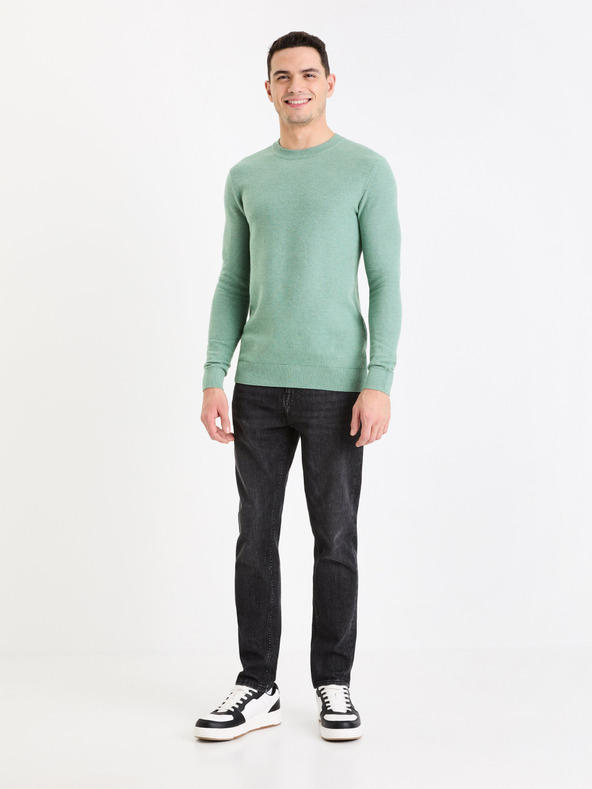 Celio Zöld férfi basic pulóver Celio Bepic