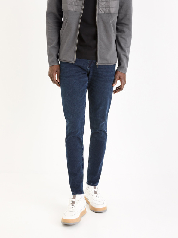 Celio Sötétkék skinny fit farmernadrág Celio Foskinny