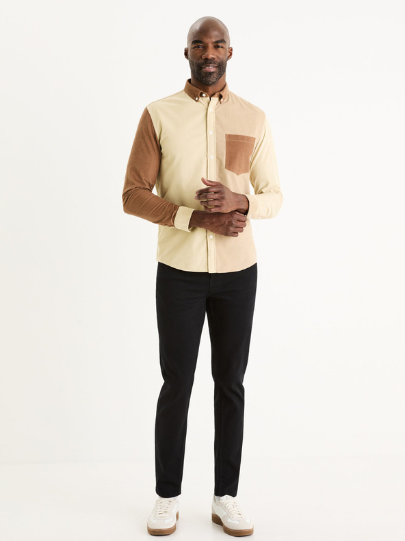 Celio Fekete férfi slim fit farmer Celio Dow