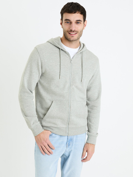 Celio Világosszürke férfi alap pulóver Celio Fethree