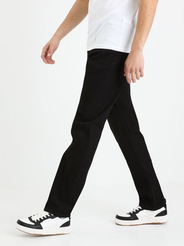 Celio Fekete férfi egyenes szabású farmernadrág Celio C15