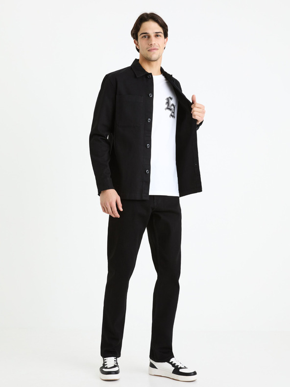 Celio Fekete férfi egyenes szabású farmernadrág Celio C15