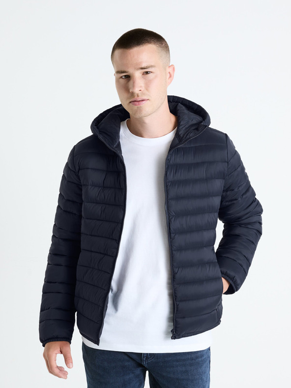 Celio Sötétkék Férfi Celio Fububble steppelt kabát