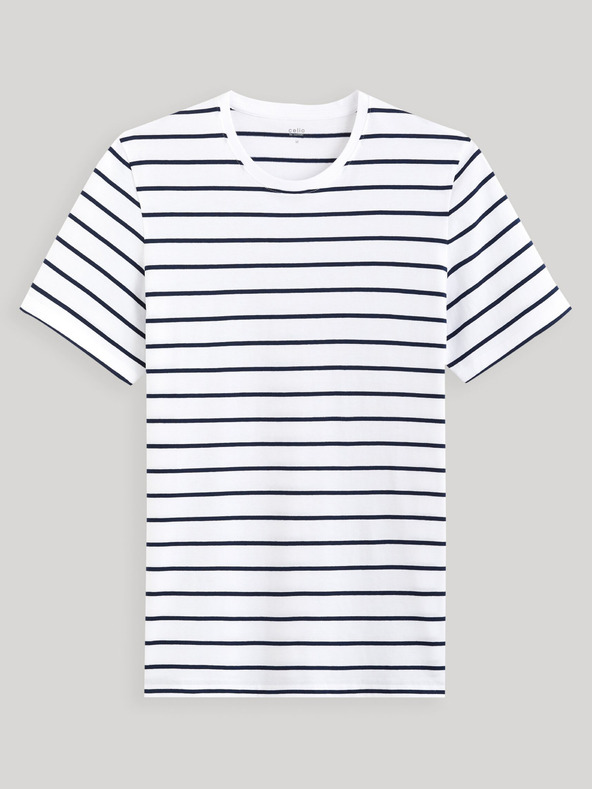 Celio Fehér férfi csíkos póló Celio Gebaser csíkos férfi póló
