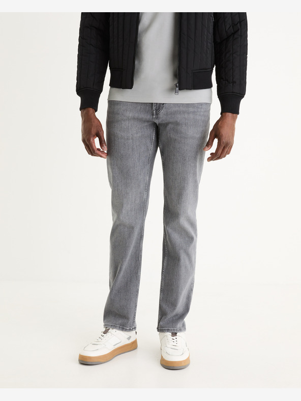 Celio Szürke férfi egyenes szabású Celio C15 farmernadrág