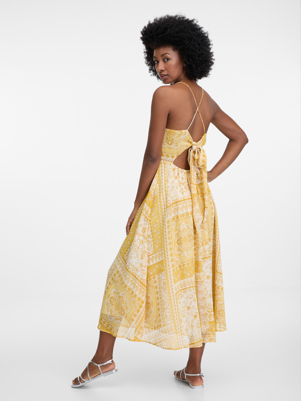 Orsay ORSAY sárga női midi ruha