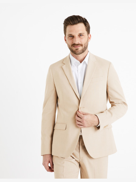 Celio Bézs színű férfi karcsú blézer Celio Buamaury