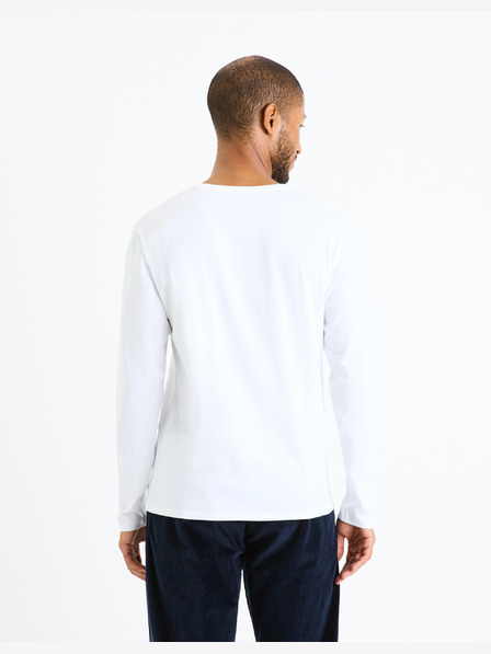 Celio Fehér férfi hosszú ujjú ing Celio Fabeille2 regular