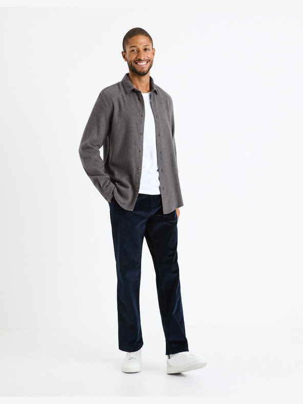 Celio Fehér férfi hosszú ujjú ing Celio Fabeille2 regular