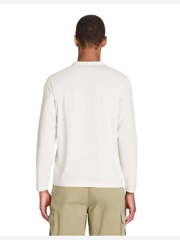 Celio Krémszínű férfi hosszú ujjú póló Celio Fegetiml