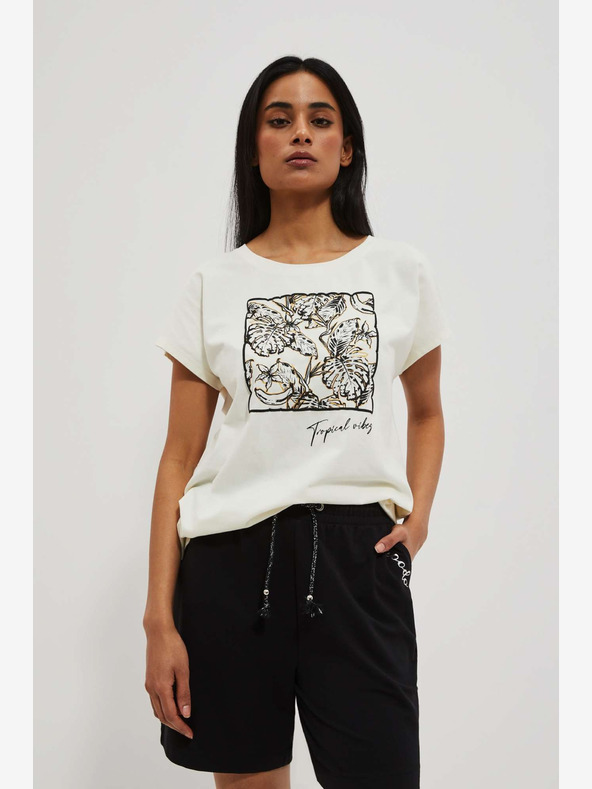 Moodo Fehér nyomtatott póló Moodo