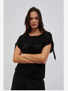 Moodo Fekete női áttört póló Moodo