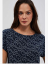 Moodo Sötétkék mintás póló Moodo
