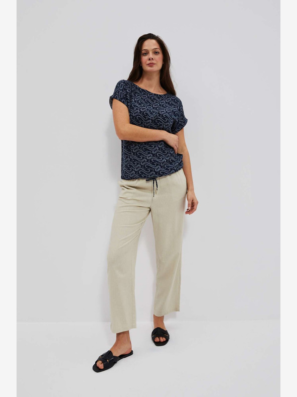 Moodo Sötétkék mintás póló Moodo