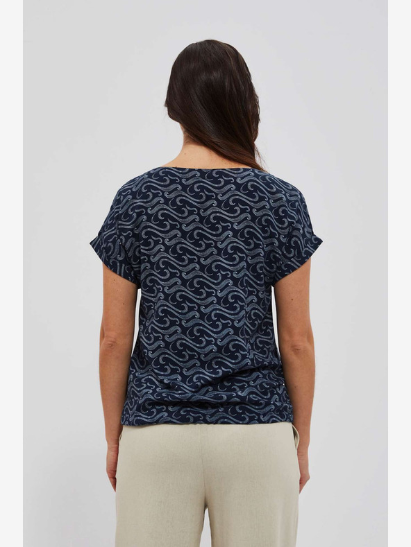 Moodo Sötétkék mintás póló Moodo