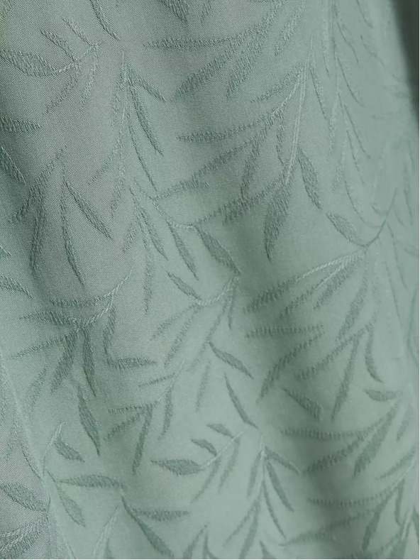 Moodo Zöld V-nyakú póló fodros ujjakkal Moodo