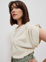 Moodo Krémszínű női póló Moodo