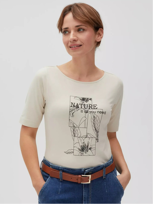 Moodo Moodo bézs színű női ing