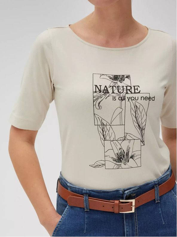 Moodo Moodo bézs színű női ing