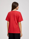 Moodo Piros túlméretezett póló Moodo
