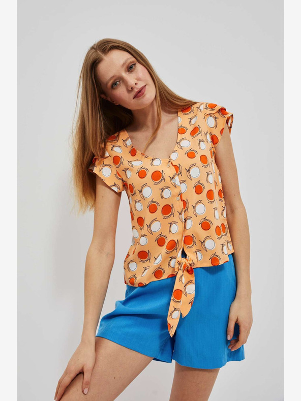 Moodo Narancssárga mintás póló Moodo