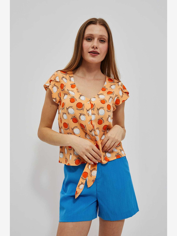 Moodo Narancssárga mintás póló Moodo