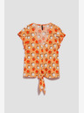 Moodo Narancssárga mintás póló Moodo