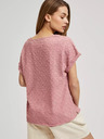Moodo Rózsaszín mintás rövid ujjú póló Moodo