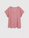 Moodo Rózsaszín mintás rövid ujjú póló Moodo