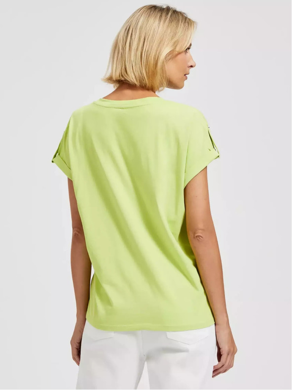 Moodo Világoszöld V-nyakú póló Moodo