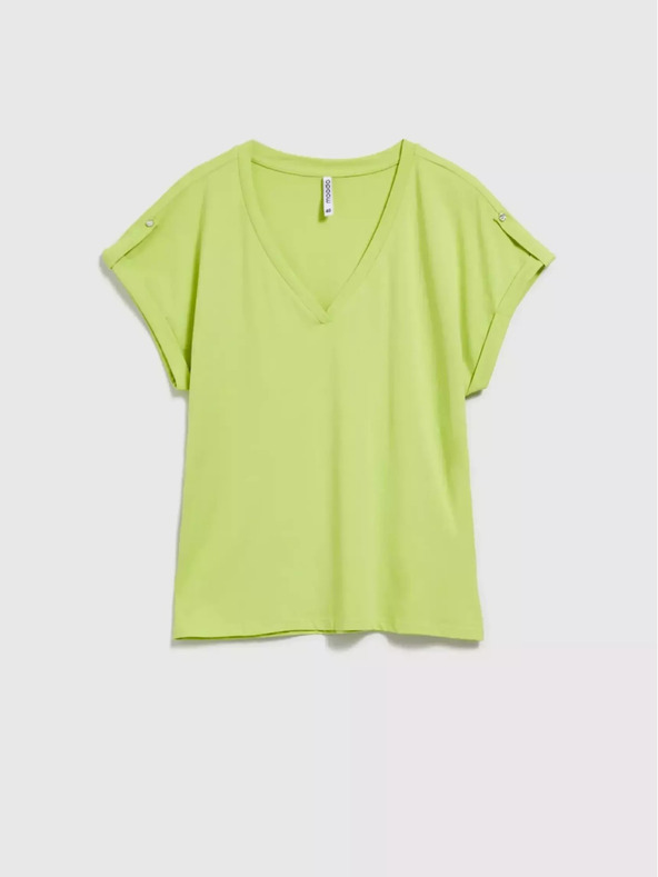 Moodo Világoszöld V-nyakú póló Moodo