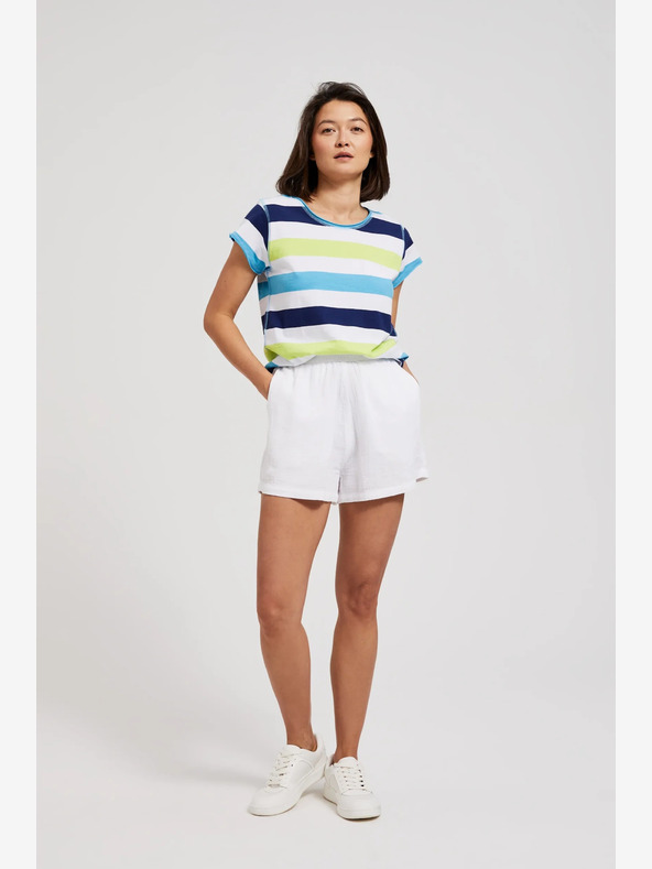 Moodo Fehér és türkizkék póló Moodo