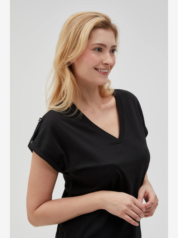 Moodo Fekete női hosszú ing Moodo