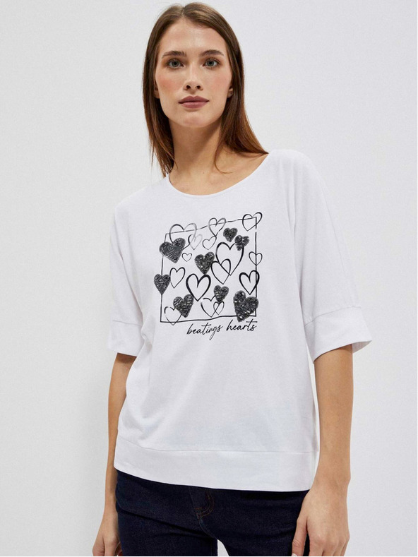 Moodo Fehér női póló Moodo