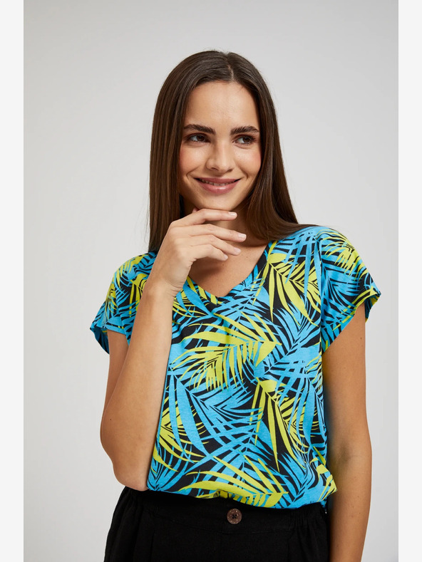 Moodo Türkiz mintás póló Moodo