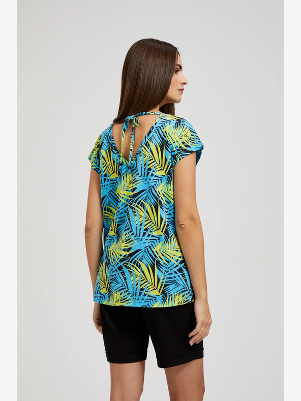 Moodo Türkiz mintás póló Moodo