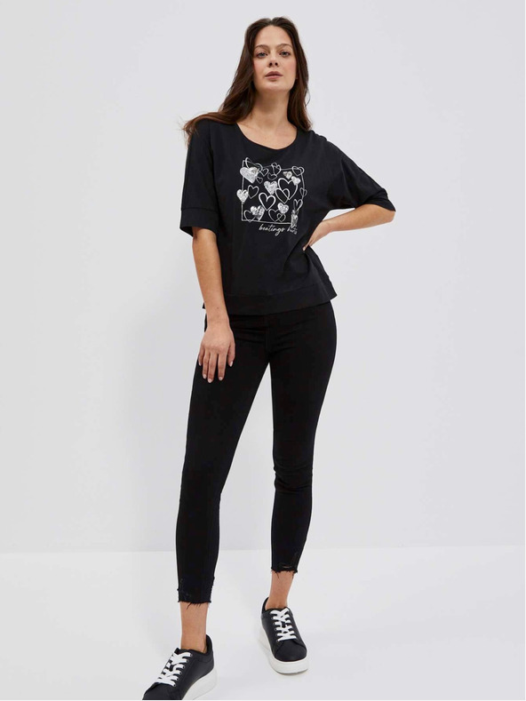 Moodo Fekete női hosszú ing Moodo