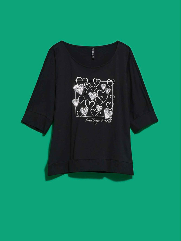 Moodo Fekete női hosszú ing Moodo