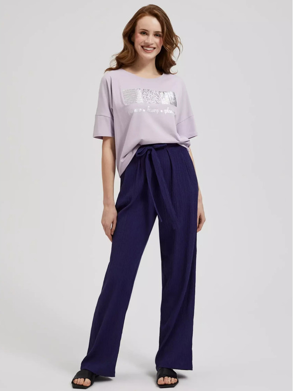 Moodo Világoslila flitteres póló Moodo